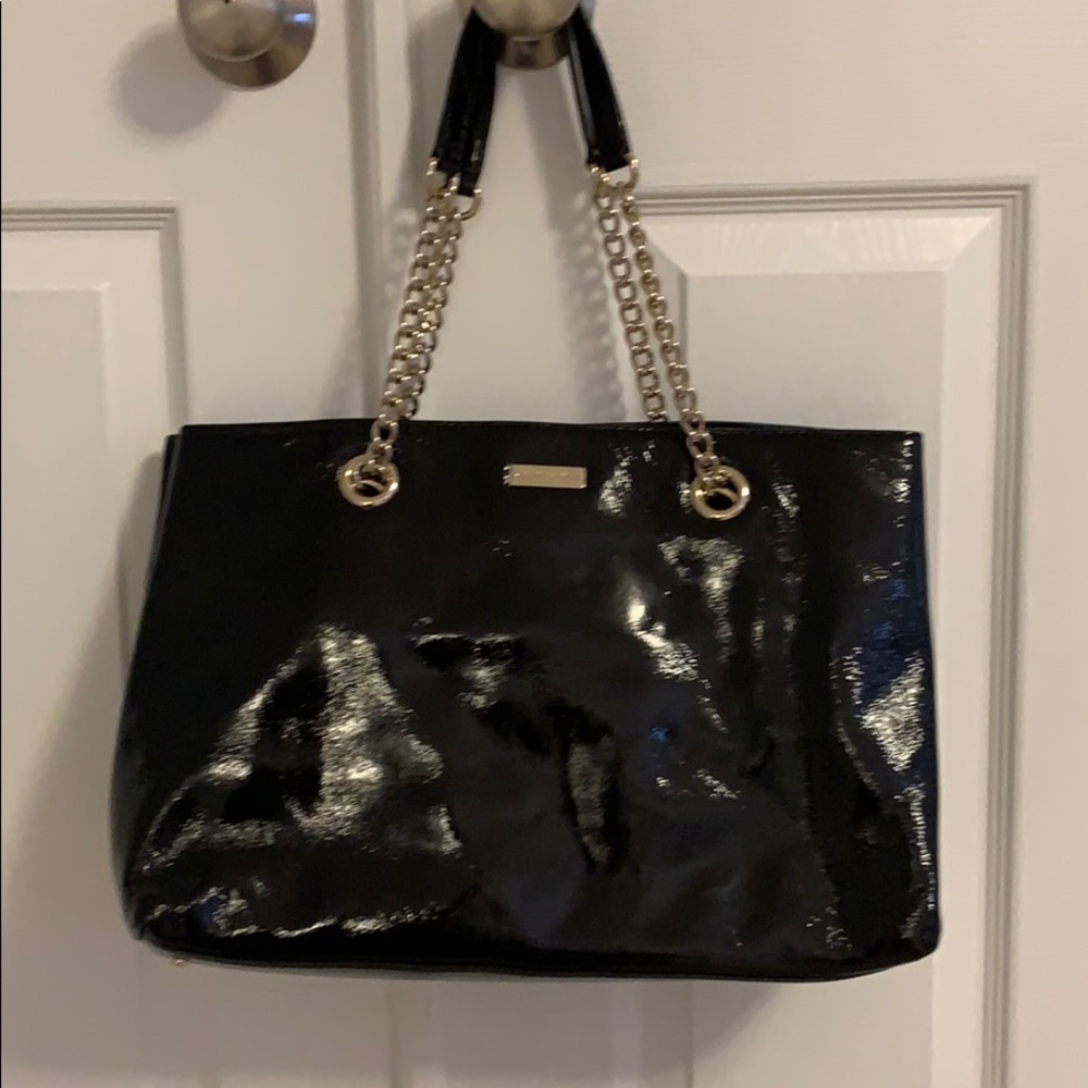 Kate Spade black shiny leather purse